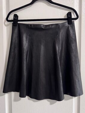 SPANX Faux Leather Skater Skirt